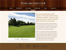 Tablet Screenshot of plumlakegolf.com